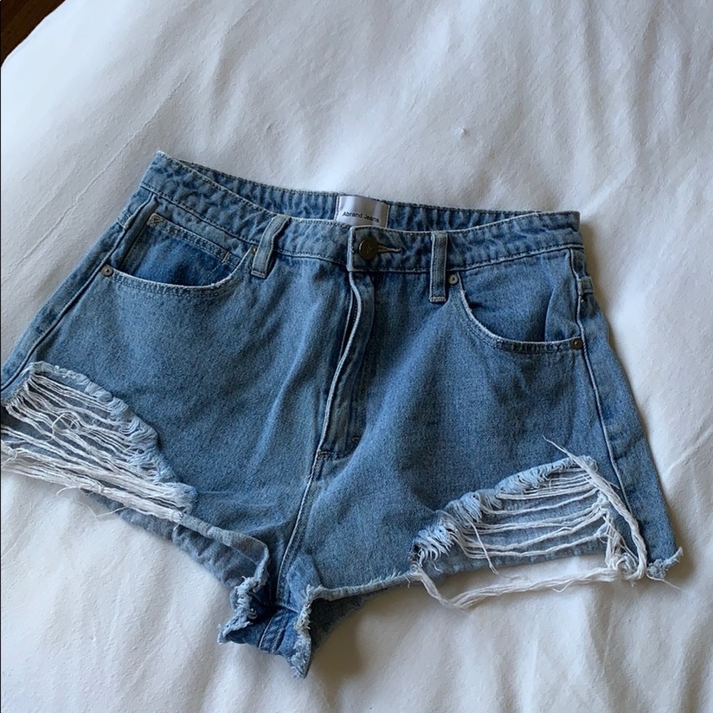 Abrand denim high waist shorts